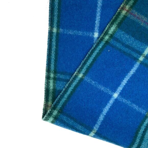Patrick King Woollen Co Merino Wool Pocket Scarf NWT | Blue Green Tartan Gift - Picture 6 of 16